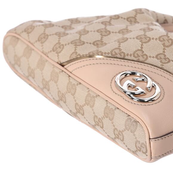 GUCCI GG Interlocking G Hobo Handbag 182489 Beige Gold - Picture 7 of 8